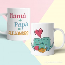 Taza Familia dinosaurios