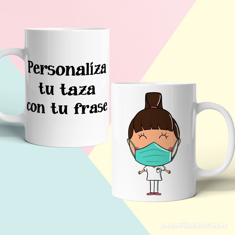 Taza sanitario con mascarilla personalizada Taza sanitario con mascarilla personalizada