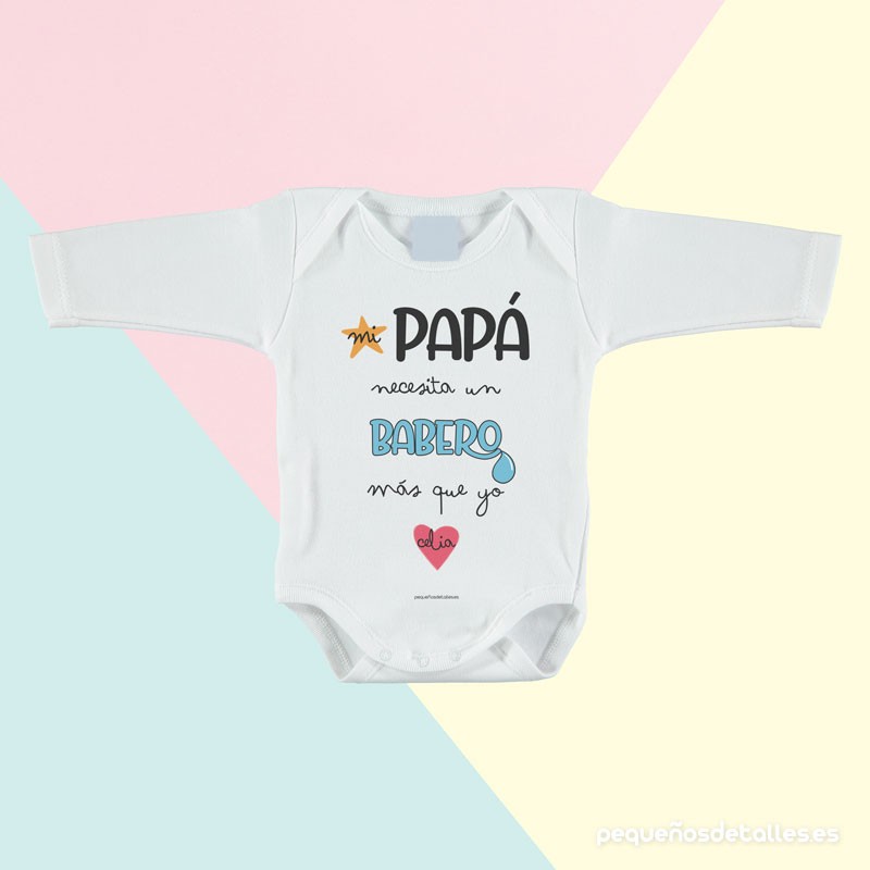 Body personalizado con frase divertida de mangas largas Body personalizado con frase divertida de mangas largas