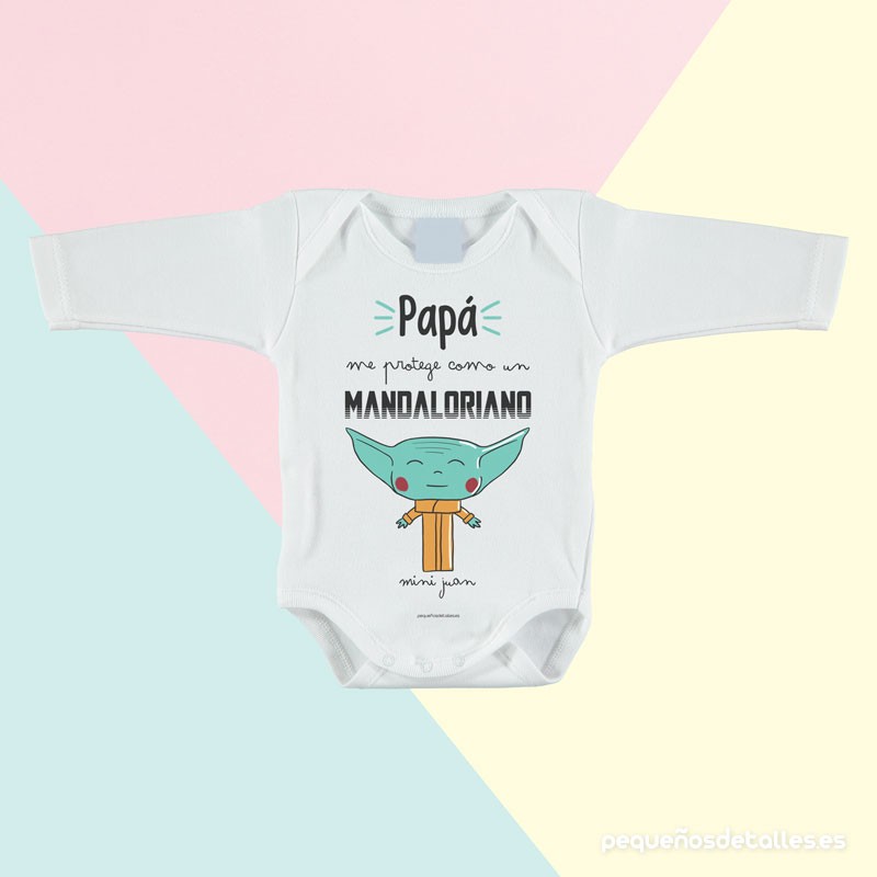 Body Papá Mandaloriano de Mangas Largas