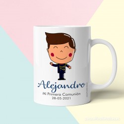 Taza niño militar personalizada