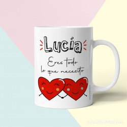 Taza Personalizada Corazones