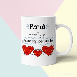 Taza Personalizada Corazones Te queremos Mucho