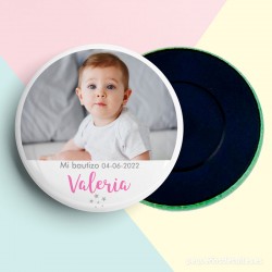 Imán Personalizado para Bautizo Niña