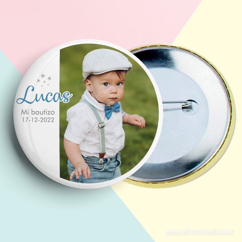 chapas personalizadas de 75mm para boda, chapas personaliza…