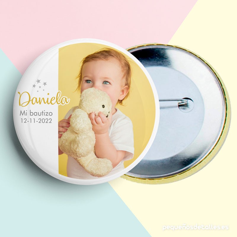 Chapas personalizadas para detalle de comunión y bautizo