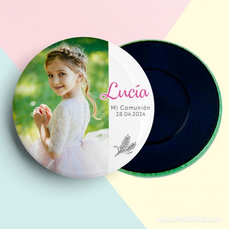 Imán Personalizado para Comunión Niña