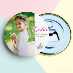 Abrebotellas con imán niña comunión personalizado con foto