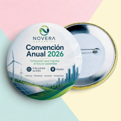 Chapas personalizadas para ferias, congresos y convenciones