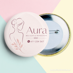 Chapas personalizadas para centros de estética y peluquerías
