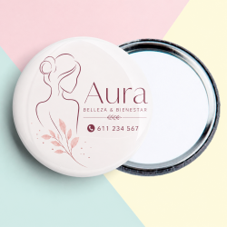 Espejos de bolsillo personalizados para centros de estética y peluquerías