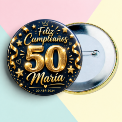 Chapa 50 Cumpleaños Personalizada