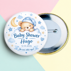 Chapa Baby Shower Niño Personalizada