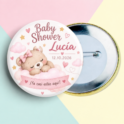 Chapa Baby Shower Niña Personalizada