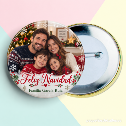 Chapa de Navidad Personalizada con Foto