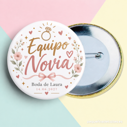 Chapa Equipo Novia Personalizada