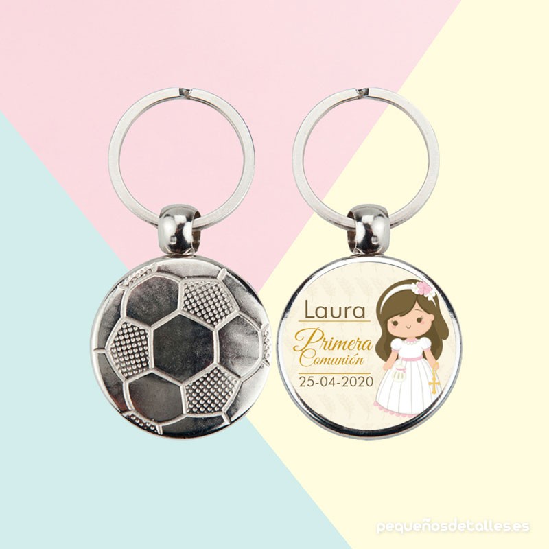 Llavero fútbol niña comunión Llavero fútbol niña comunión
